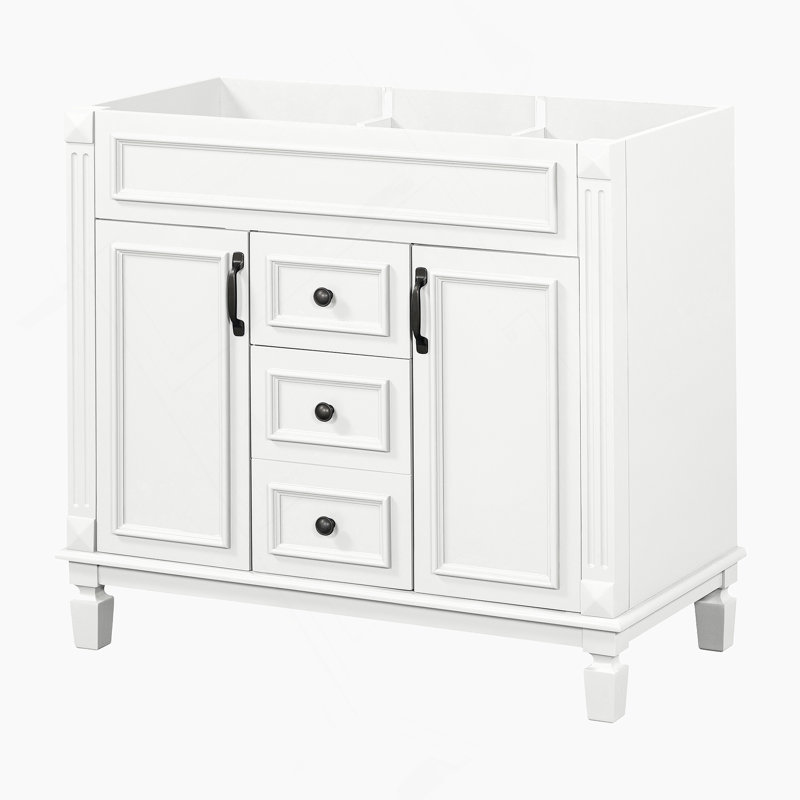 Meuble-lavabo 36 po sans lavabo supérieur, armoire seulement, Blanc