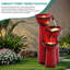 Fontaine moderne 27 "avec lumières DEL, colonne de résine rouge, cascade décorative, élément extérieur résistant aux intempéries à 3 niveaux-271964864