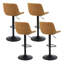 Swivel Upholstered Adjustable Height Counter Stool with Metal Frame-1992063865-1992063749