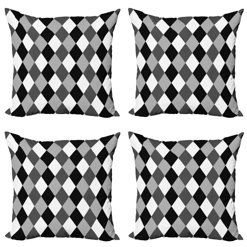 Checkered Reversible Pillow Cover, 24" x 24"
