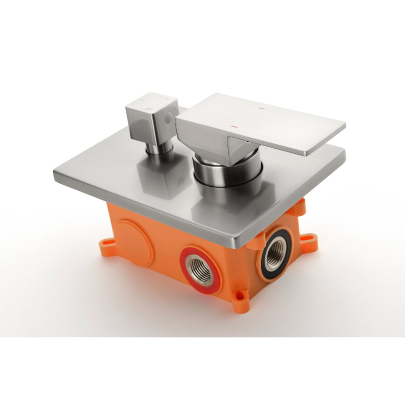 Inverseur de douche en laiton massif - 3 sorties, balance, sorties, 1/2, valve en nickel brossé