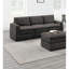 Modern Living Room - Canapé modulaire en suède graphite 6 pièces avec coussin-478971512