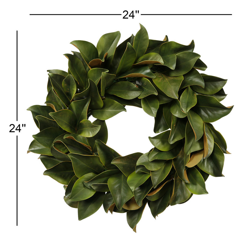 Magnolia Leaf Wreath, 24"
