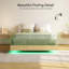 Natural Floating Bed Frame With Led Lights, Modern Fluted Oak Platform Bed Frame Floating, Heavy Duty Metal Slats, No Box Spring Required-1476148910-1476148907