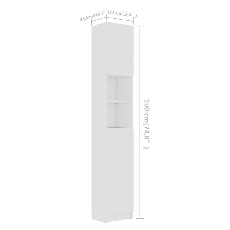 Armoire à linge Meinke, blanc