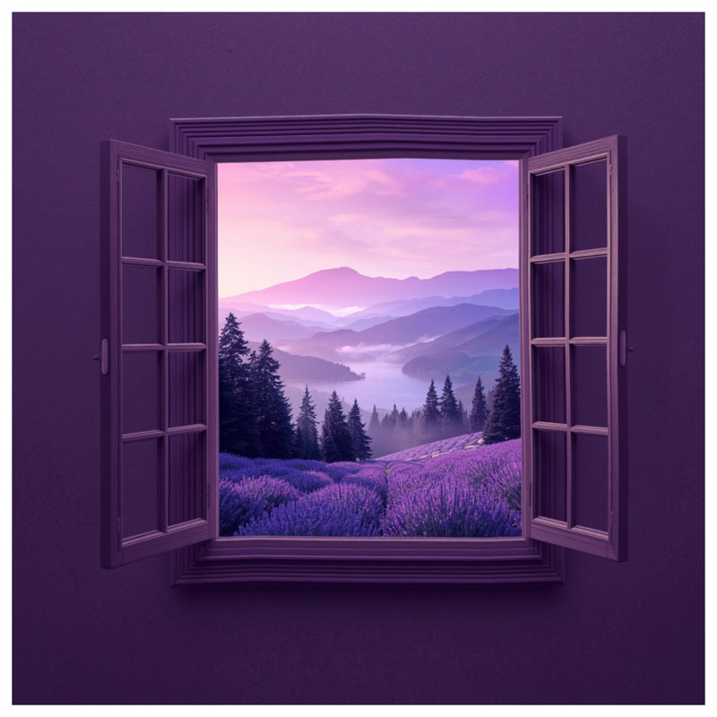 Tapis de bain Lavender Mountain View, L 24 po x L 17 po