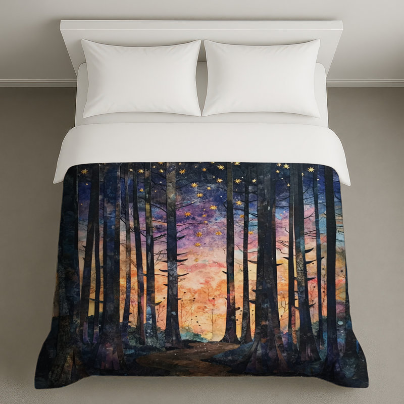 Forest Path Stars Duvet Covers, King