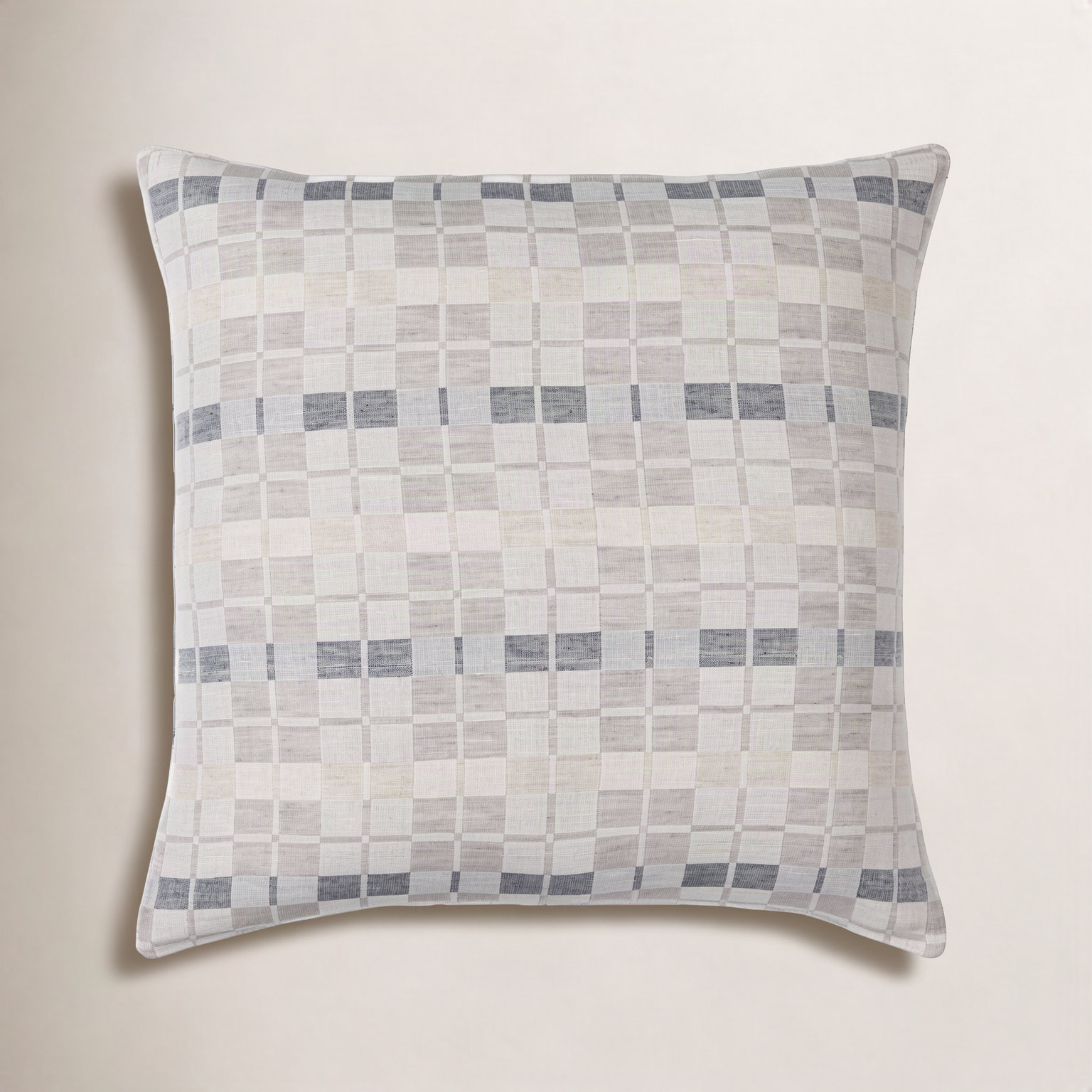 Deckland Geometric Linen Throw Pillow, 18" x 18", Down