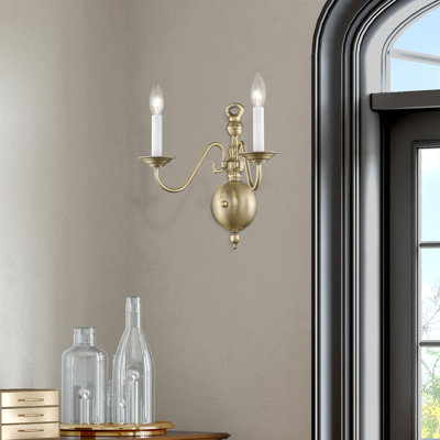 Benedetto Steel Candle Wall Light