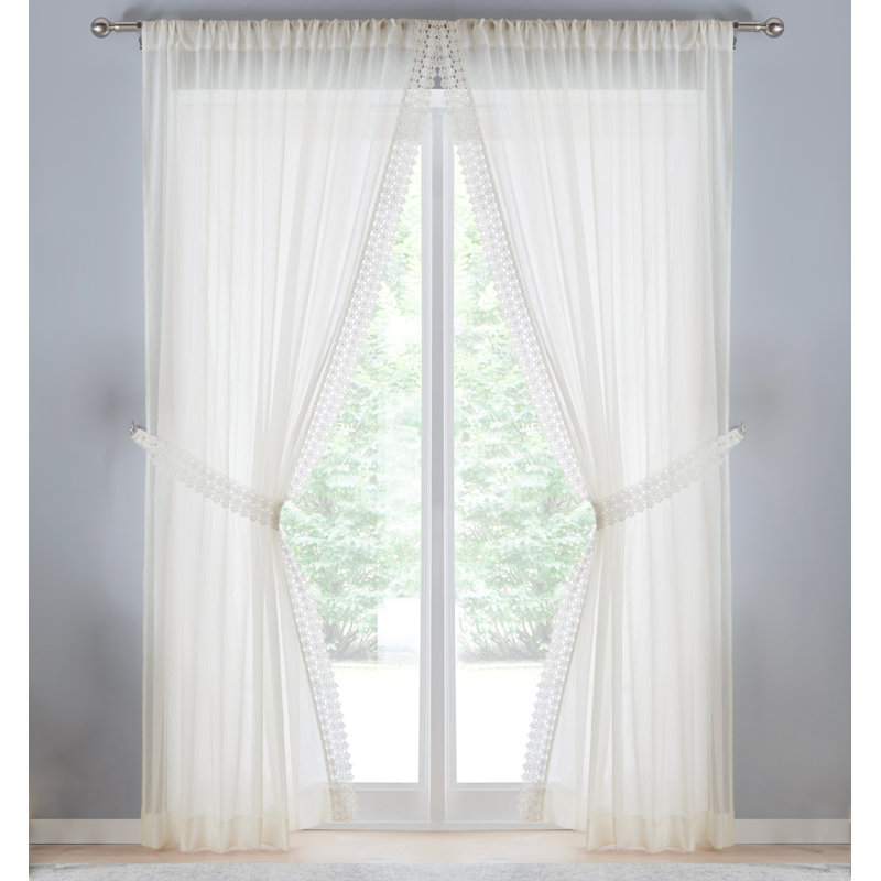 Mullan Curtain Single Panel, White, 140 x 183cm