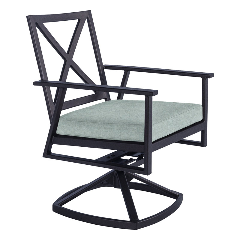 Marin Outdoor Rocker Chair, Graphite, Adena Shale