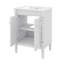 Meuble-lavabo 24 po avec lavabo supérieur, meuble de rangement moderne à 2 niveaux-474539023