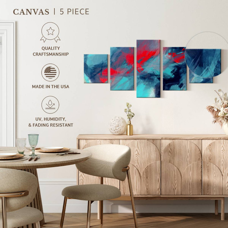 Abstract Color Field, 24" H x 55" W