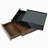 Multi-Functional Square 360°Rotating Coffee Table With 2 Drawers, High Gloss 2-Tier Centre Table With Swivel Tabletop And Storage, Walnut Table Frame Side Table For Living Room, Black