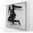 Classical jumping man - Black figurative framed canvas decor