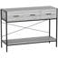 Sylvie 3 Drawer Console Table for Hallway, Industrial Style Living Room Furniture With Metal Legs-642468229-642755917