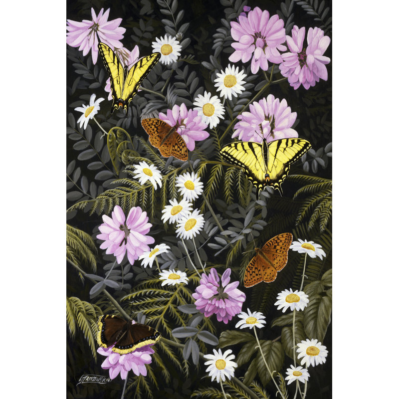 Tapestry Of Butterflies 1 Piece Wrapped Canvas Wall Art, 46cm H x 30cm W