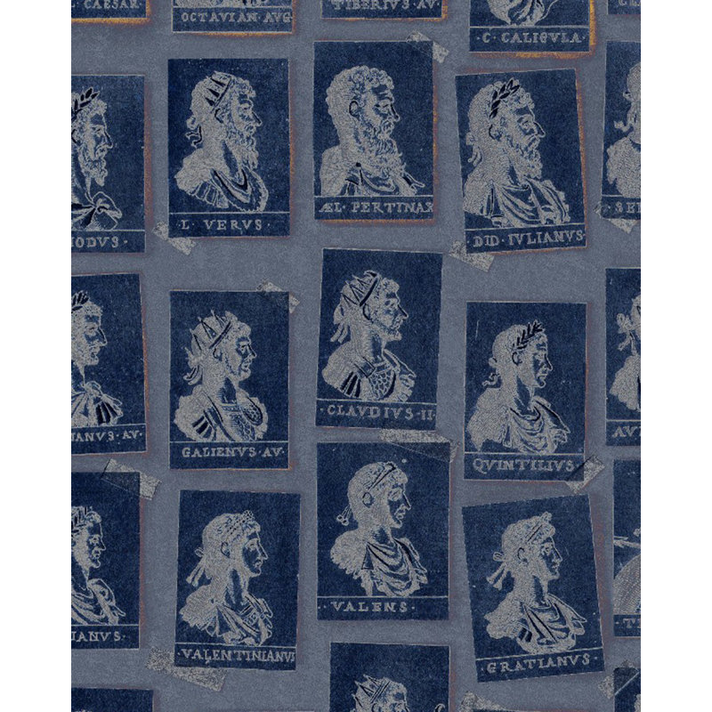 The Home Of An Eccentric Man Wallpaper Roll, Blue/Gray