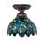 8" Wide Nightfall Wisteria Flushmount