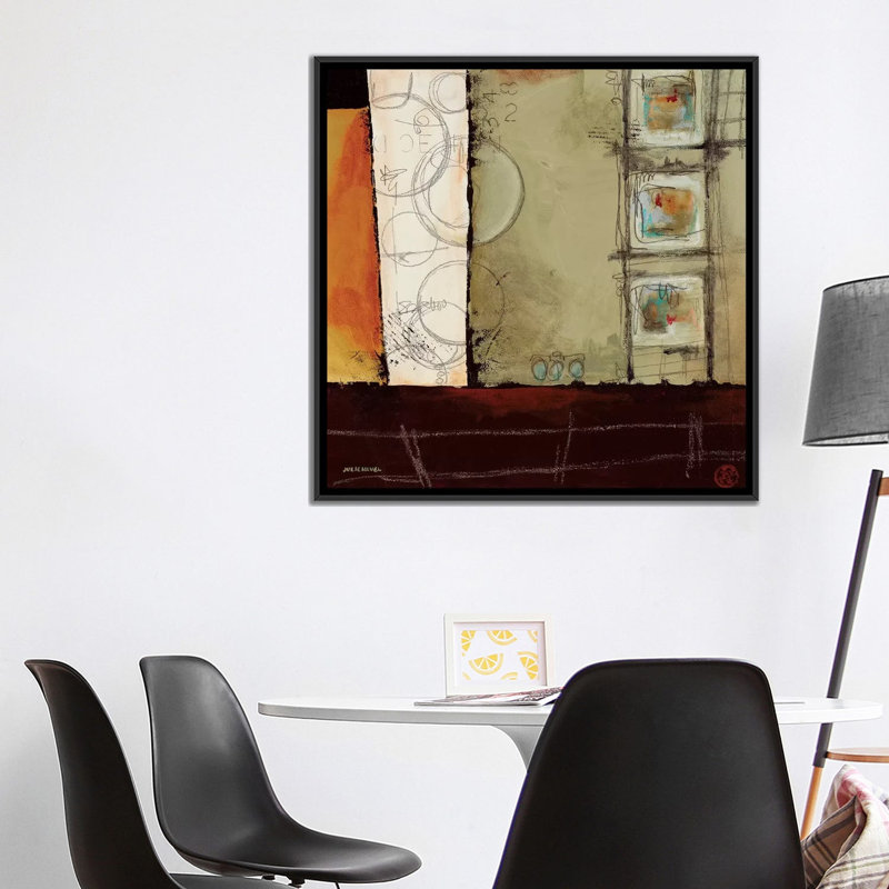 " Unity I " by Julie Havel, 18" H x 18" W x 1.5" D, Black Floater Framed Canvas, No Mat