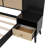 Structure de lit grand format en rotin et bois avec 2 tables de chevet et lampes-874614863