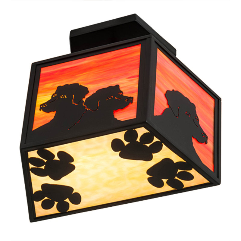 Aakifah Glass Semi Flush Mount