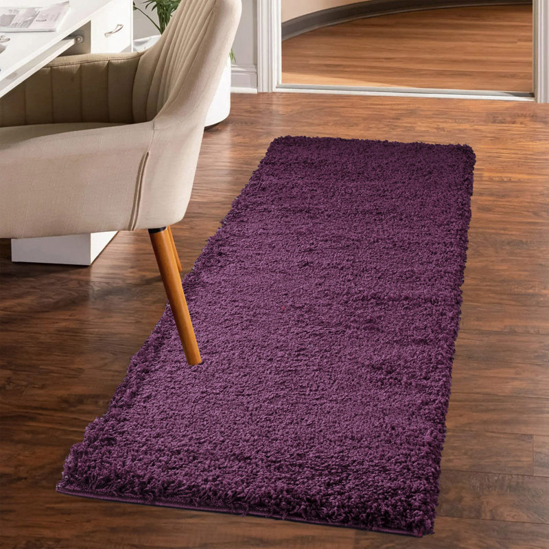 Machine Braided Area Rug, Rectangle 60 x 110 cm, Aubergine