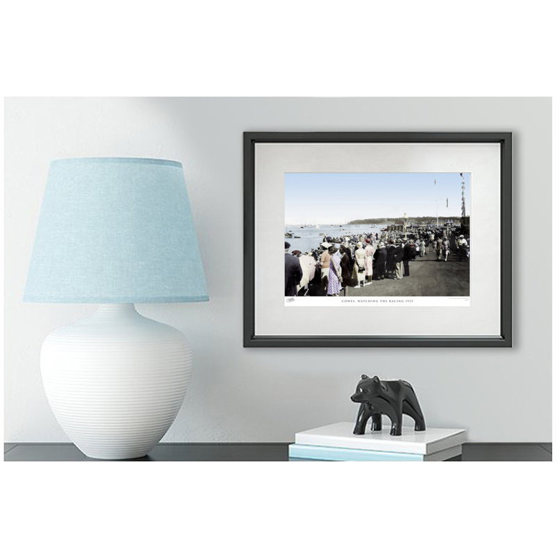 Cowes, Watching The Racing 1933 - Single Picture Frame Print, 45cm H x 60cm W x 2.3cm D