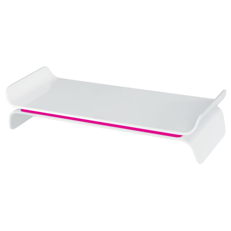 Leitz Adjustable Monitor Stand Ergo Wow, Pink/White