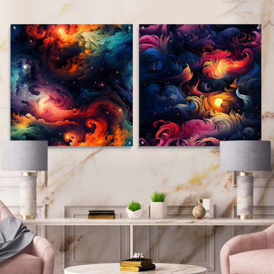 Kitt - Abstract Acrylic Wall Art Glass Set Of 2