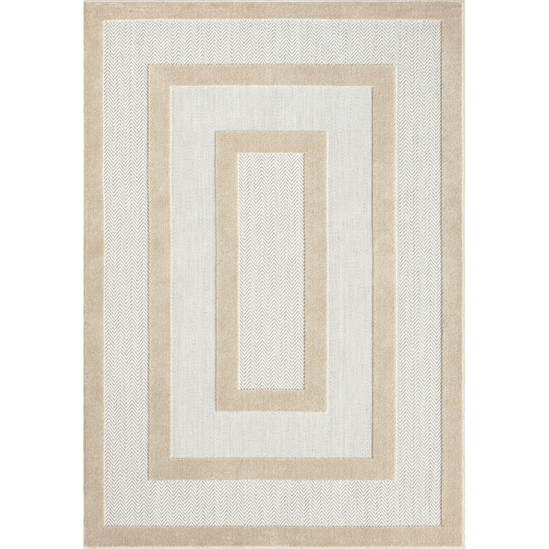 Geometric Indoor / Outdoor Rug, Rectangle 4' x 6'