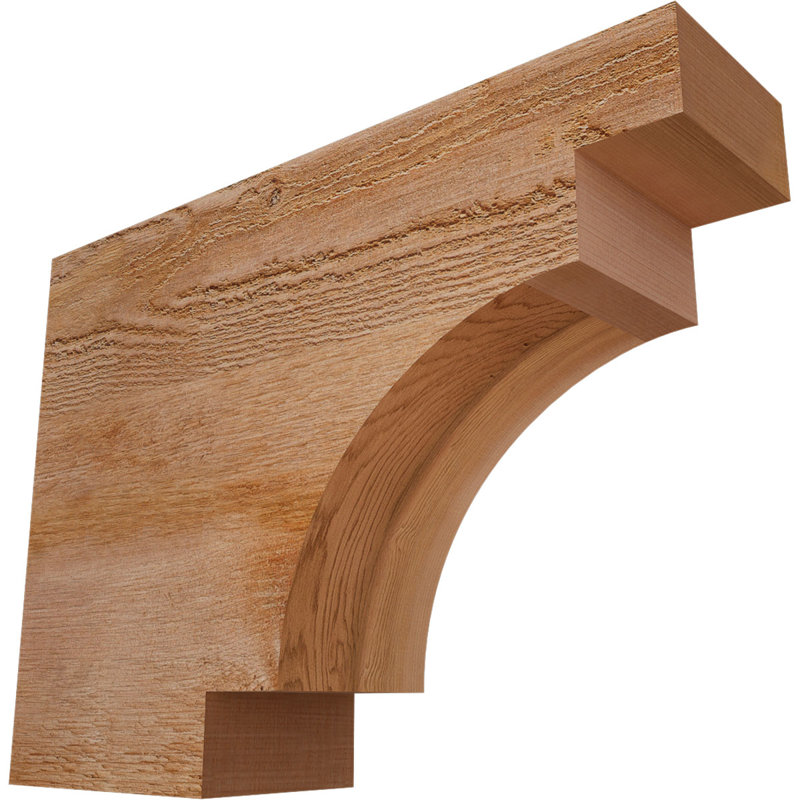Mediterranean Rough Sawn Rafter Tail, Western Red Cedar, 12" H x 16" W x 4" D