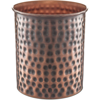 Hand Hammered Kitchen Utensil Holder For Kitchen Counter, Spatula, And Large Or Small Spoon Holder, Decorative Cooking Utensil Crock Organizer For Countertop, Antique Copper Finish