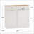 Kitchen Trash Cabinet with 2 Drawers &amp; Tilt-Out Compartment, MDF | Off-White | Farmhouse