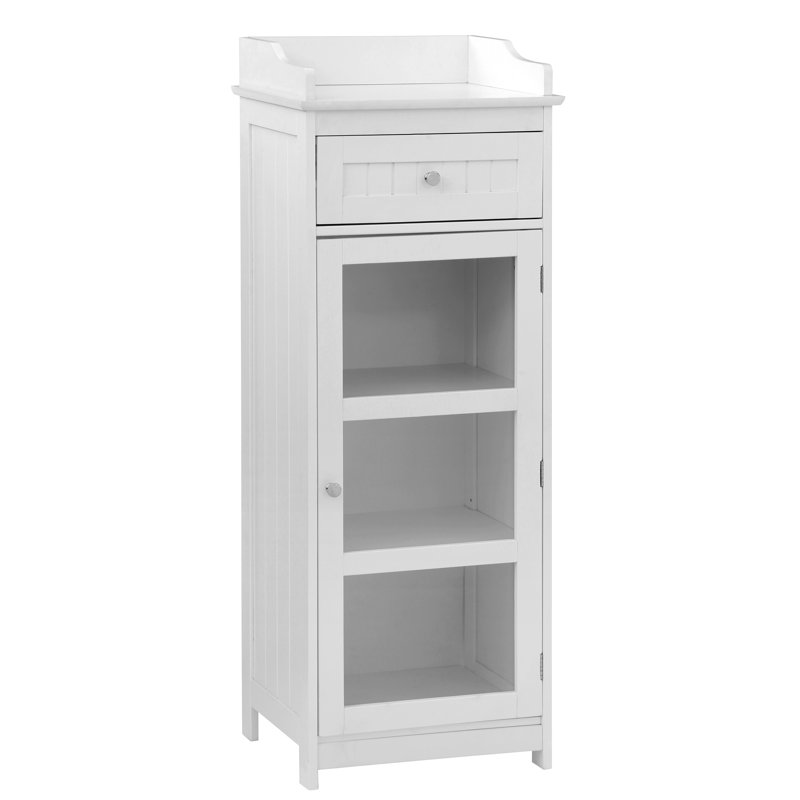 Solid Wood Freestanding Linen Cabinet
