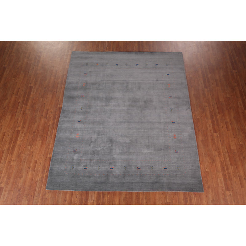 Tapis tribal gris Gabbeh 8 x 10