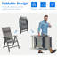 Ensemble de 2 chaises de patio pliantes en tissu textilène