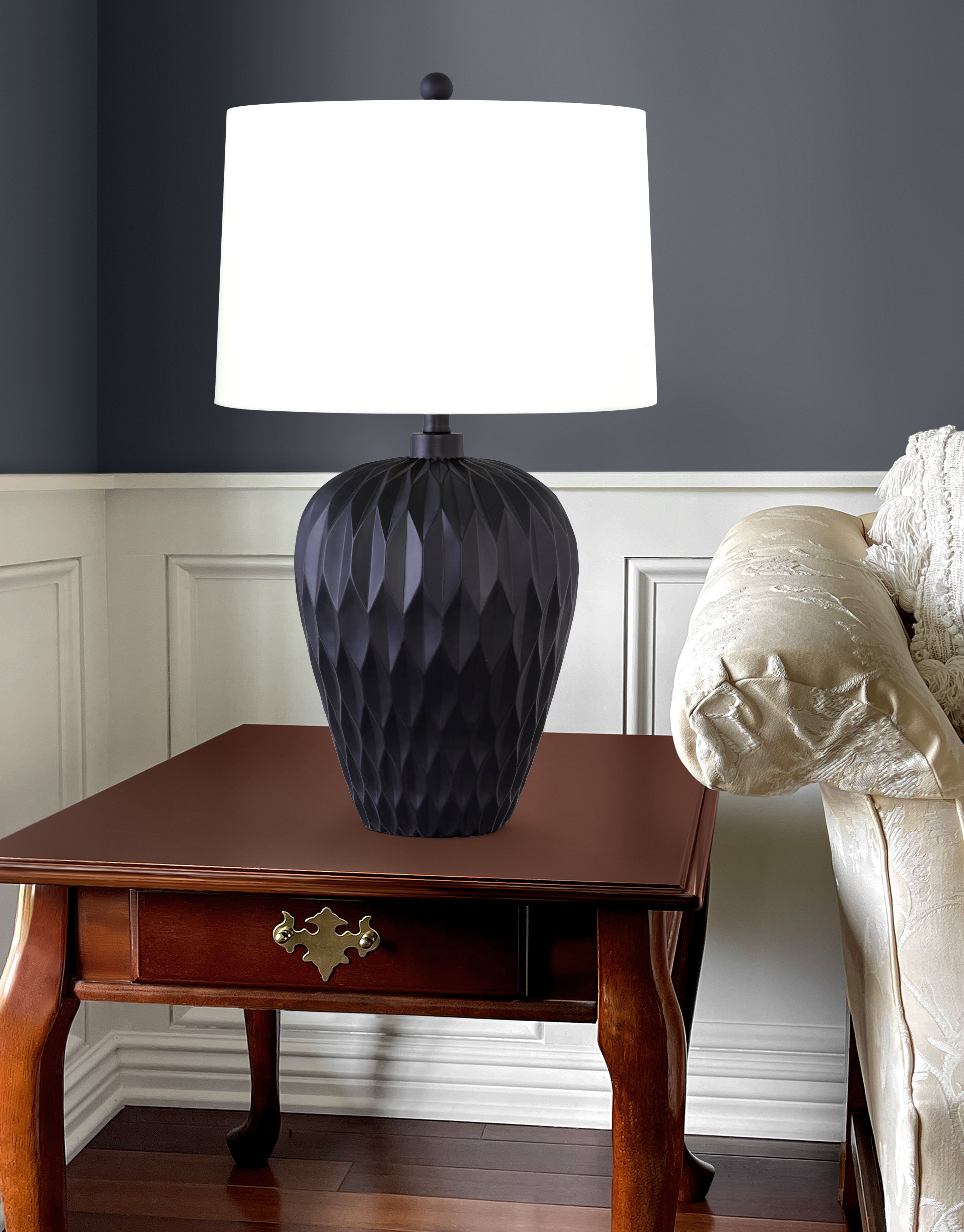 Light Raso Medallion Lighting Raso 28 in. Satin Black Table Lamp - Wayfair Canada
