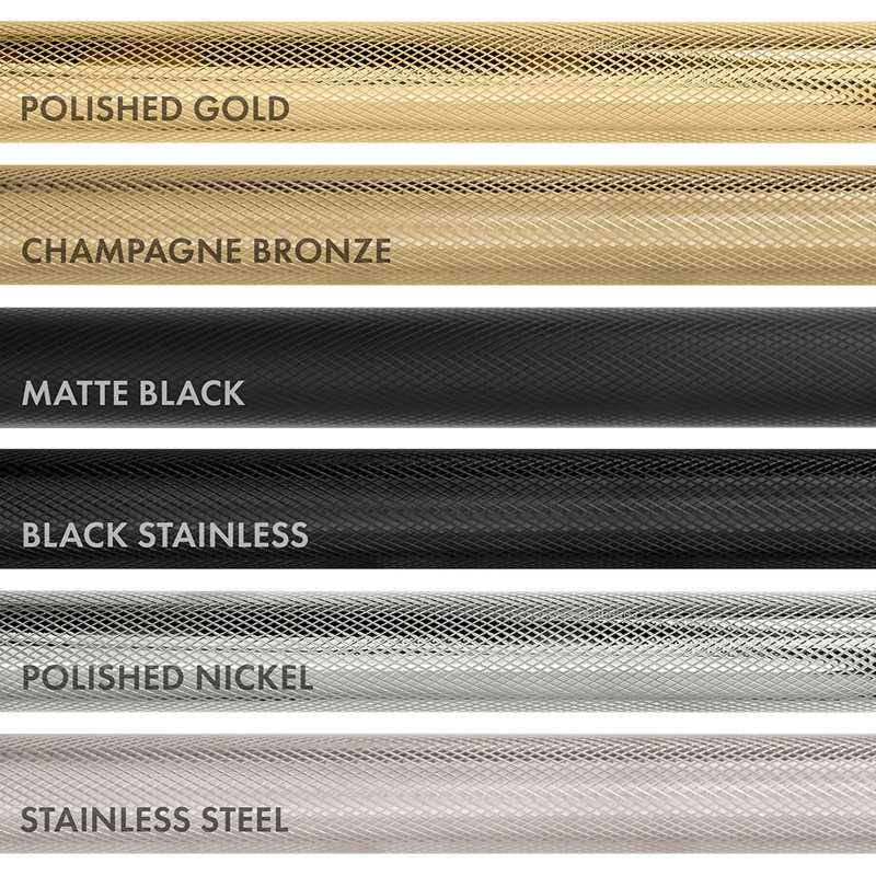 ZLINE Autograph Edition 36 in. Built-In Refrigerator Helix Handles (Set of 3) in Champagne Bronze, Polished Nickel