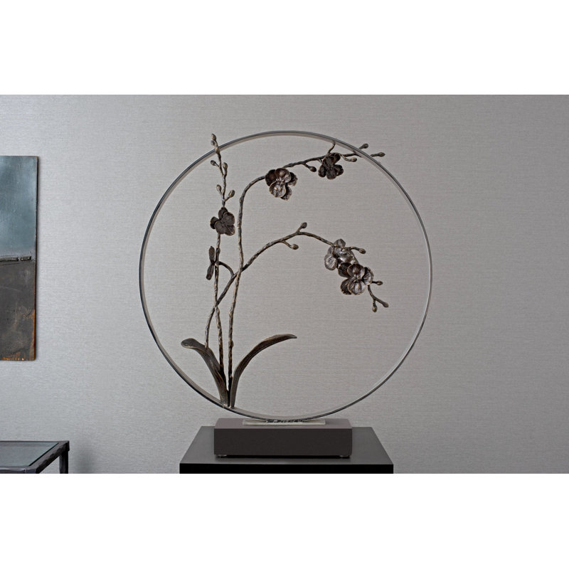 Black Orchid 22" Moon Gate Sculpture