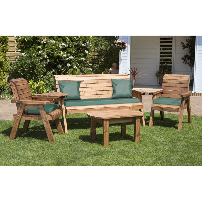 Fulton 5 Seater Sofa Set, Green