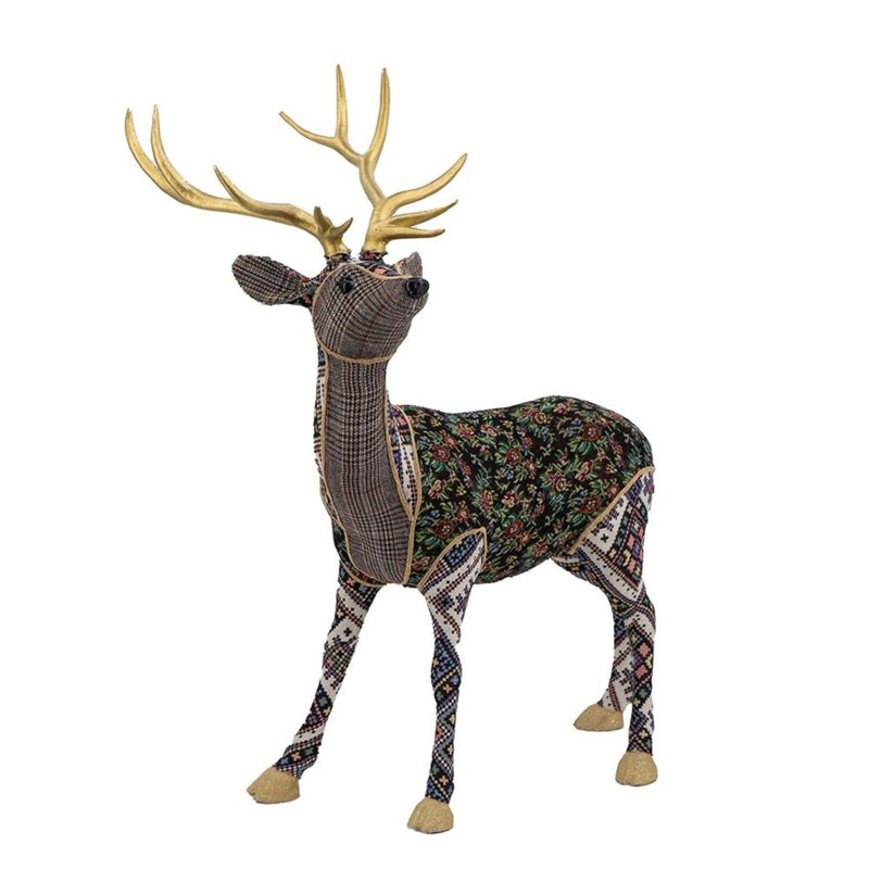 Christmas Deer Stuffed Holiday Accent