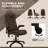 High Back Vibration Massage Office Chair with 6 Vibration Points, Heated Reclining with Remote-330646829