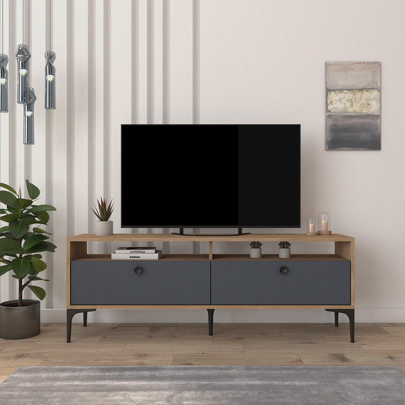 Keikei Unfinished TV Stand, Grey