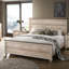 Ensemble de chambre à coucher 3 pièces avec grand lit et deux tables de chevet Contemporary White Finish-1217677932-1217677923
