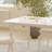 Rectangular Pure White Rock Slab Dining Table-1309450941