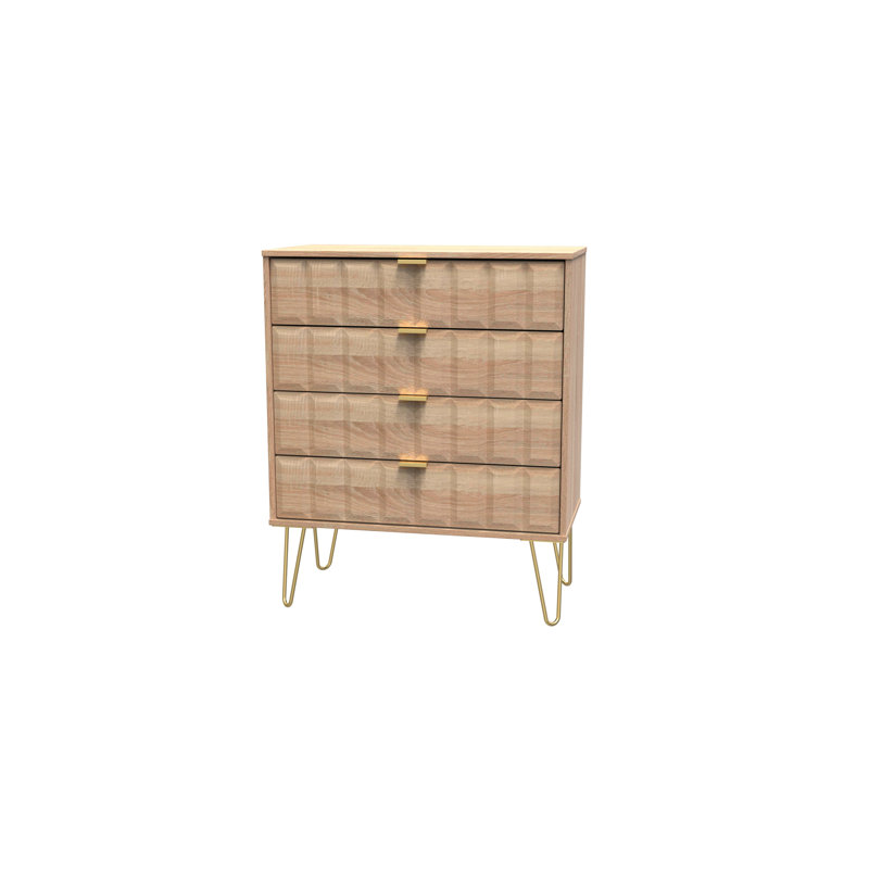 Alard 77cm W 4 - Drawer Chest of Drawers, Brown
