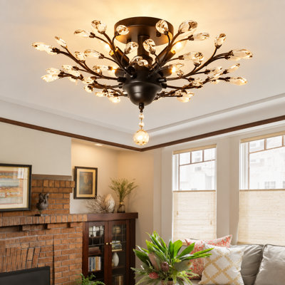4 - Light 60cm Unique Semi Flush Mount