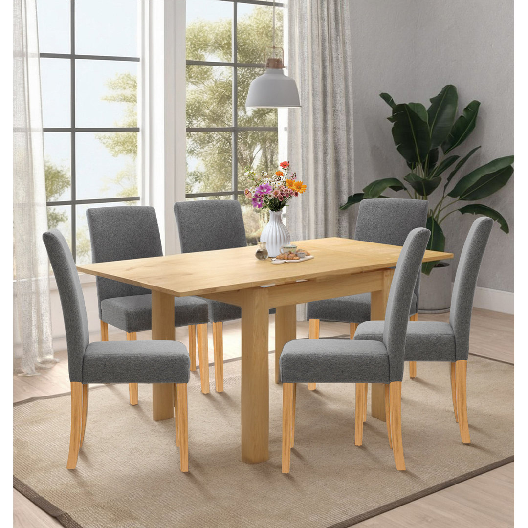 Hatcher 6 - Person Solid Oak Dining Set