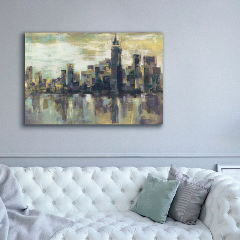  «A Colorful Day In Manhattan» par Silvia Vassileva, art mural sur toile, 60 po x 40 po